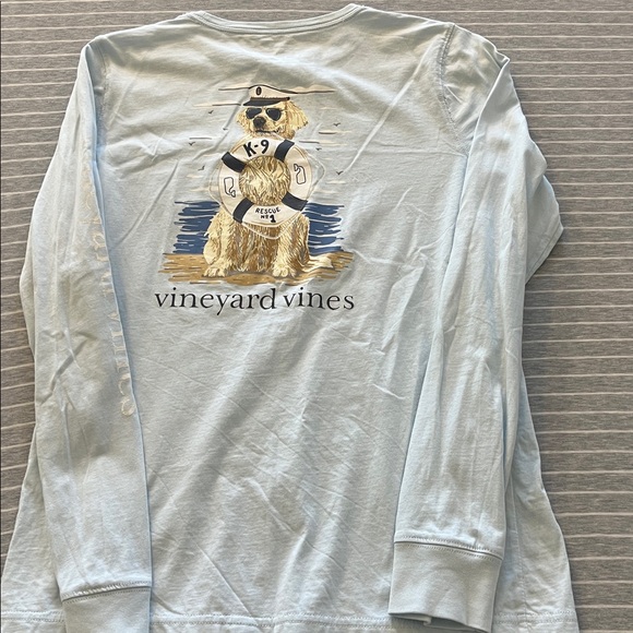 Vineyard Vines women Light Blue Golden Retriever size S Tee - Picture 3 of 5